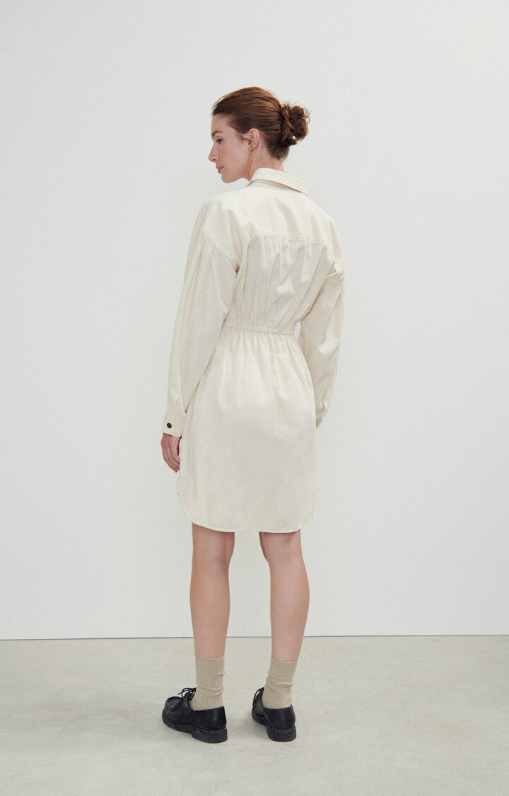 American Vintage Robe Femme Tirabay - ECRU 54 Manches Longues Beige - H23