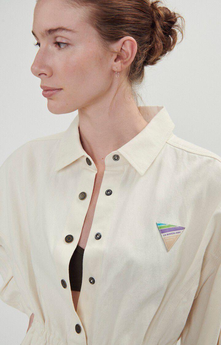 American Vintage Robe Femme Tirabay - ECRU 54 Manches Longues Beige - H23