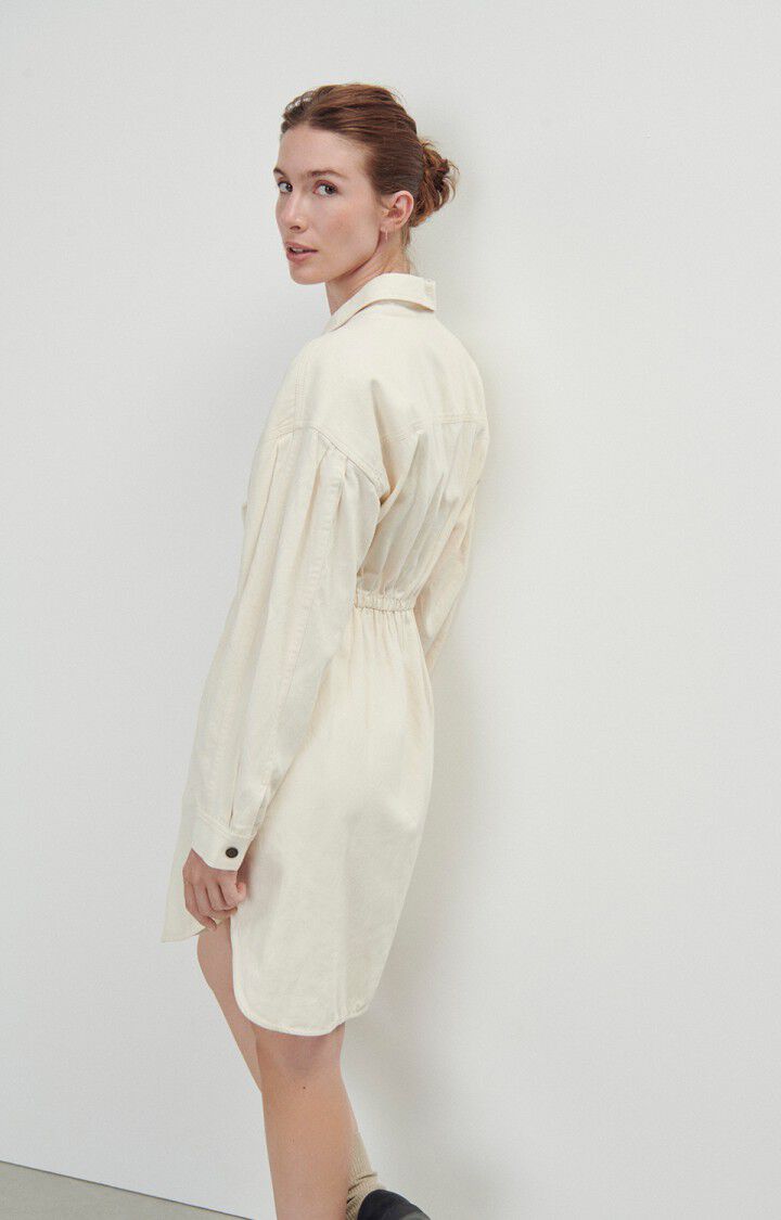 American Vintage Robe Femme Tirabay - ECRU 54 Manches Longues Beige - H23