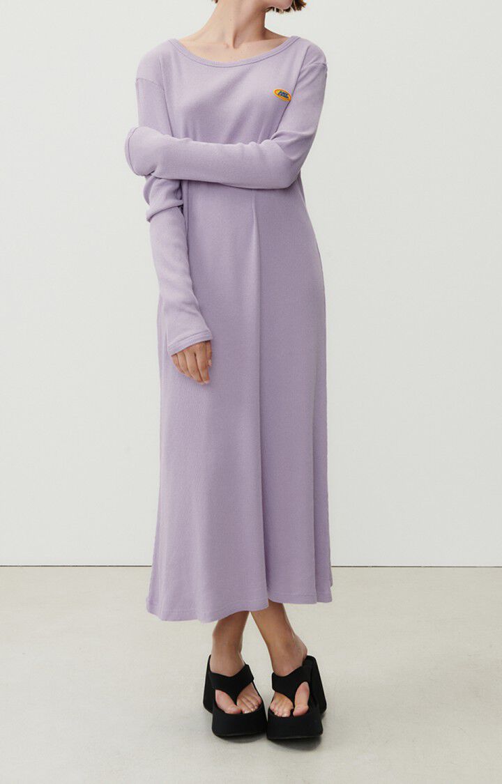 american vintage Robe femme Toledo - PARME 63 Manches longues Violet - E23