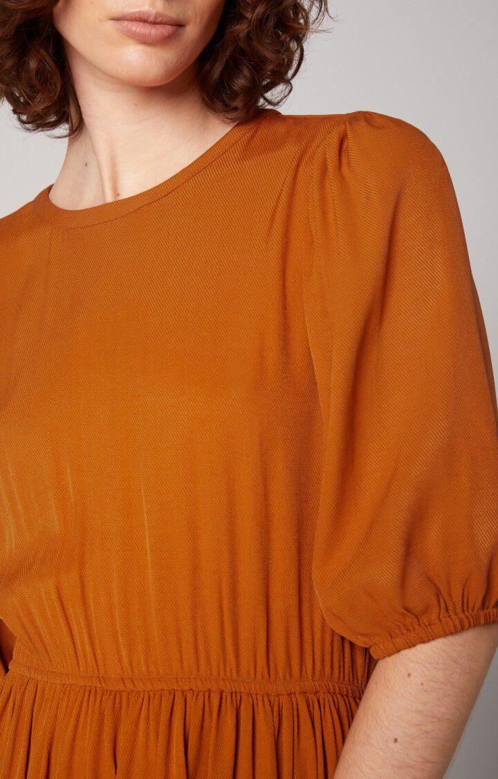 American Vintage Robe Femme Totitouk - ORIENT Manches Courtes Orange - E19