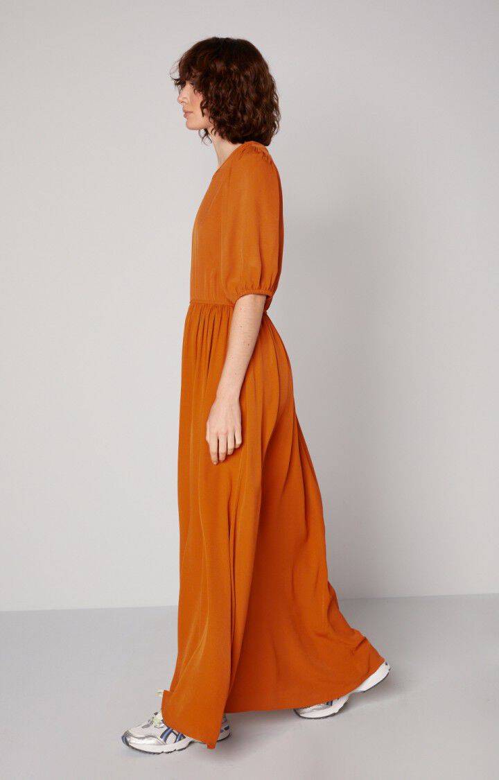 American Vintage Robe Femme Totitouk - ORIENT Manches Courtes Orange - E19