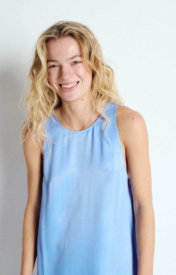 American Vintage Robe Femme Unyl - BAIGNADE Fines Bretelles Bleu - E25