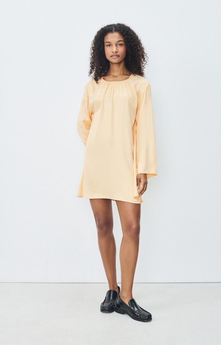 american vintage Robe femme Unyl - BEURRE 54 Manches longues Jaune - E25