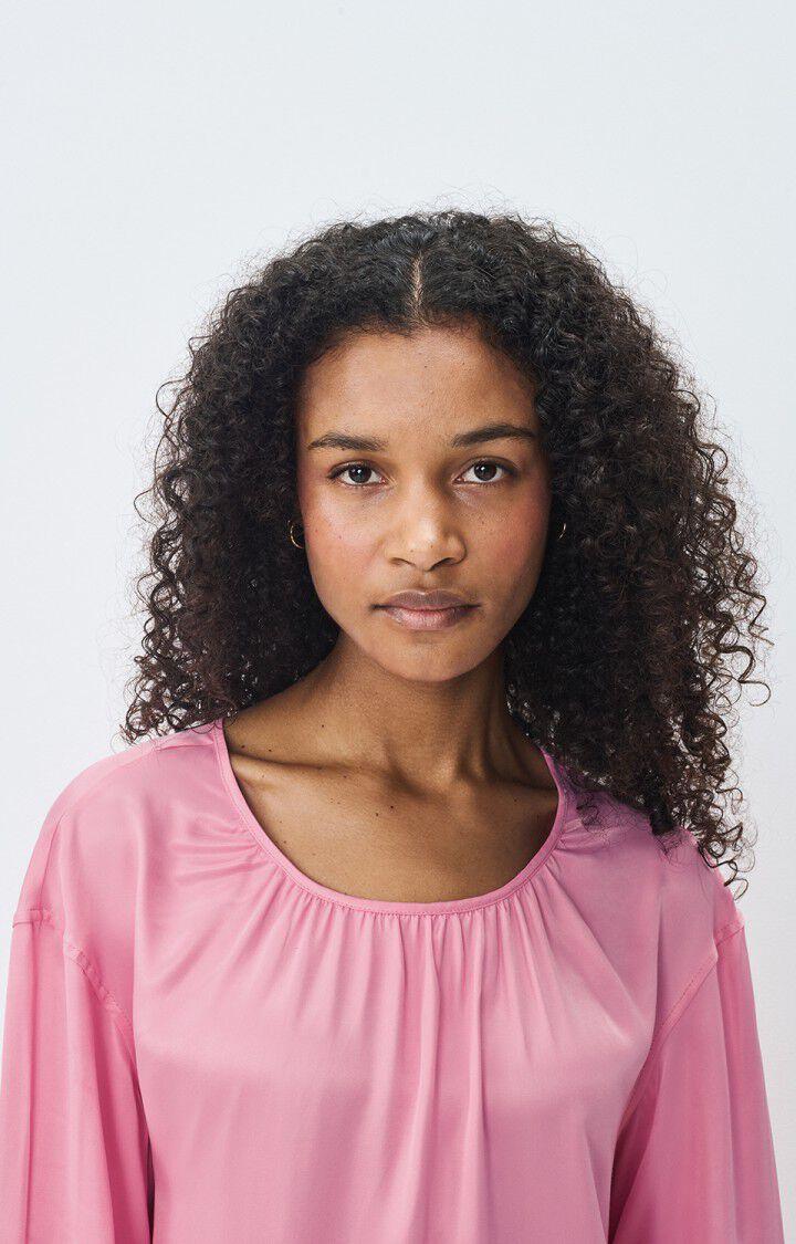 American Vintage Robe Femme Unyl - BUBBLE GUM 54 Manches Longues Rose - E25