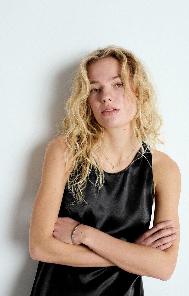 American Vintage Robe Femme Unyl - CARBONE Fines Bretelles Noir - E25