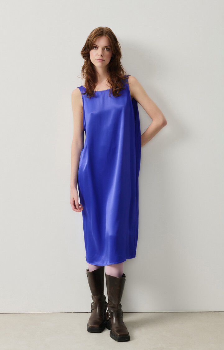 american vintage Robe femme Unyl - IRIS 0 Sans manches Bleu - H24