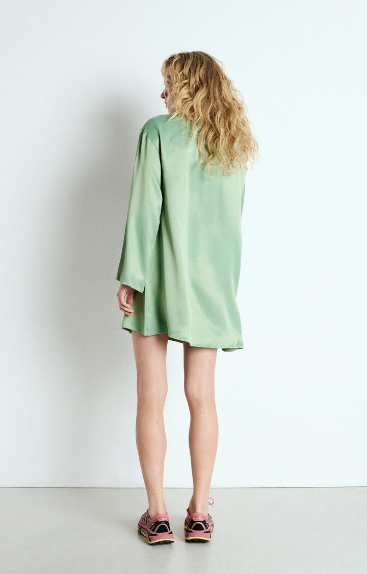 American Vintage Robe Femme Unyl - SAUGE 54 Manches Longues Vert - E25