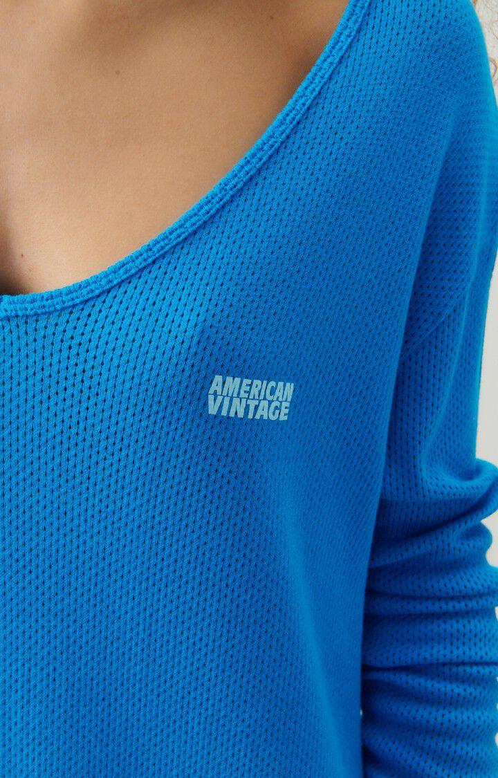 American Vintage Robe Femme Vifabeach - PARADISE 53 Manches Longues Bleu - E24