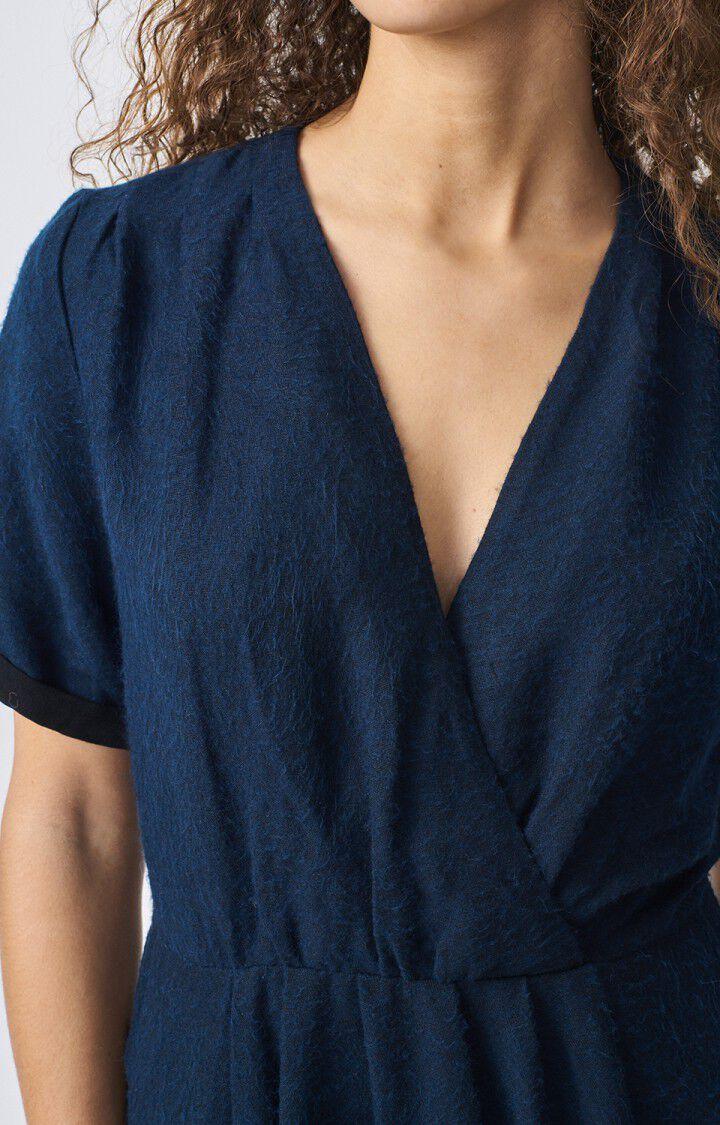 American Vintage Robe Femme Vimbow - NAVY CHINE Manches Courtes Bleu - H20
