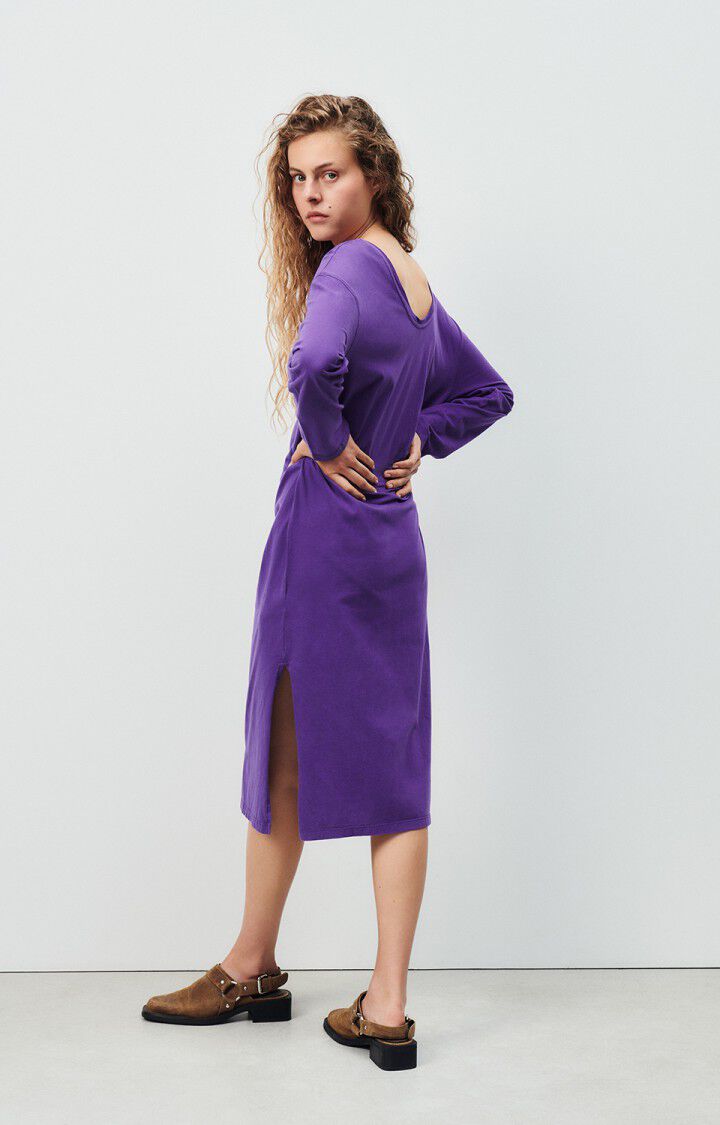 American Vintage Robe Femme Vupaville - AUBERGINE 55 Manches Longues Violet - H24