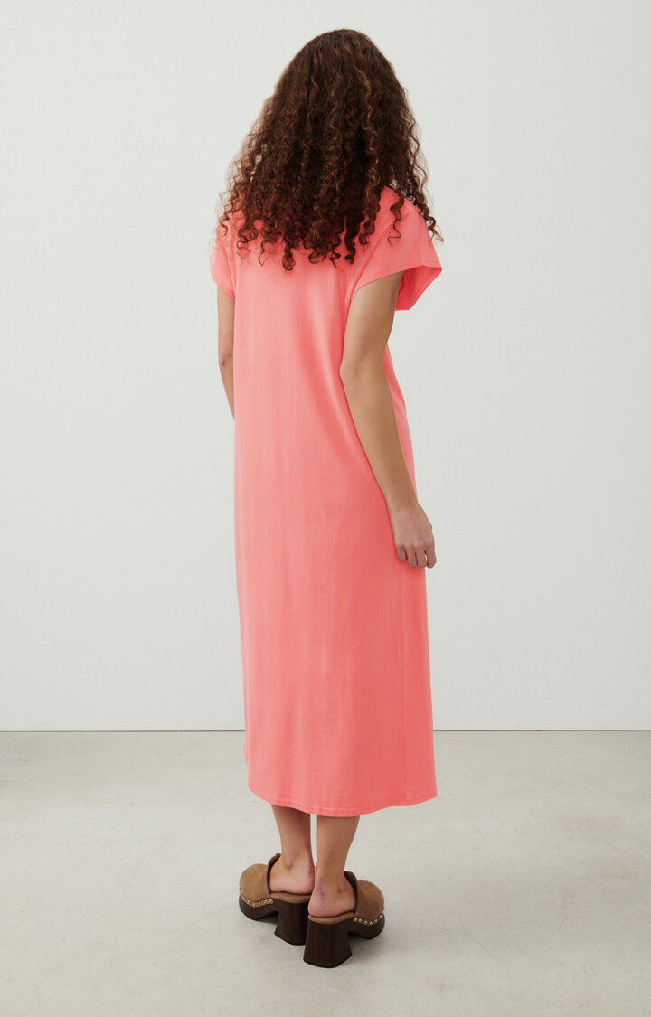 American Vintage Robe Femme Vupaville - CORAIL 16 Manches Courtes Rose - E24