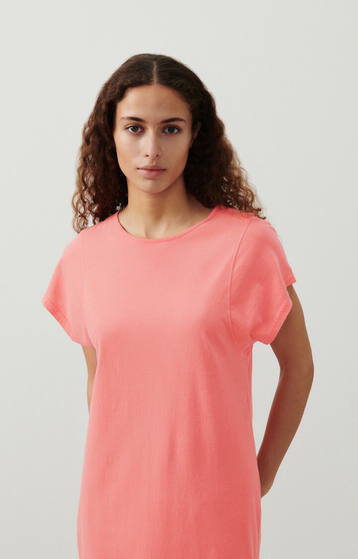 American Vintage Robe Femme Vupaville - CORAIL 16 Manches Courtes Rose - E24