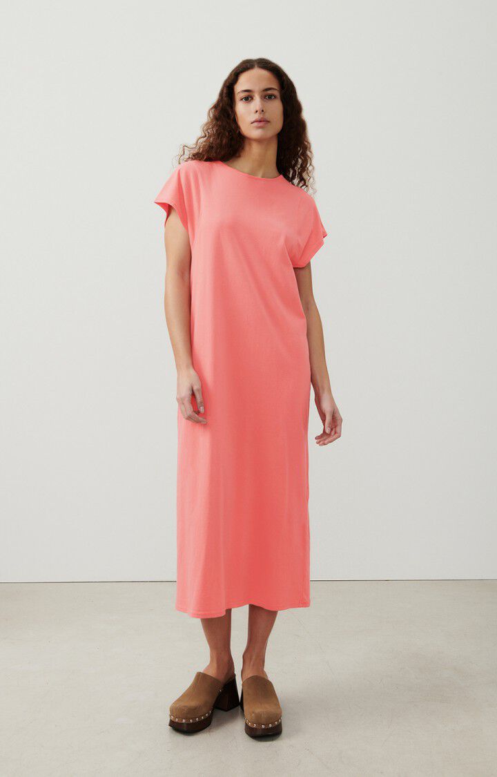 american vintage Robe femme Vupaville - CORAIL 16 Manches courtes Rose - E24