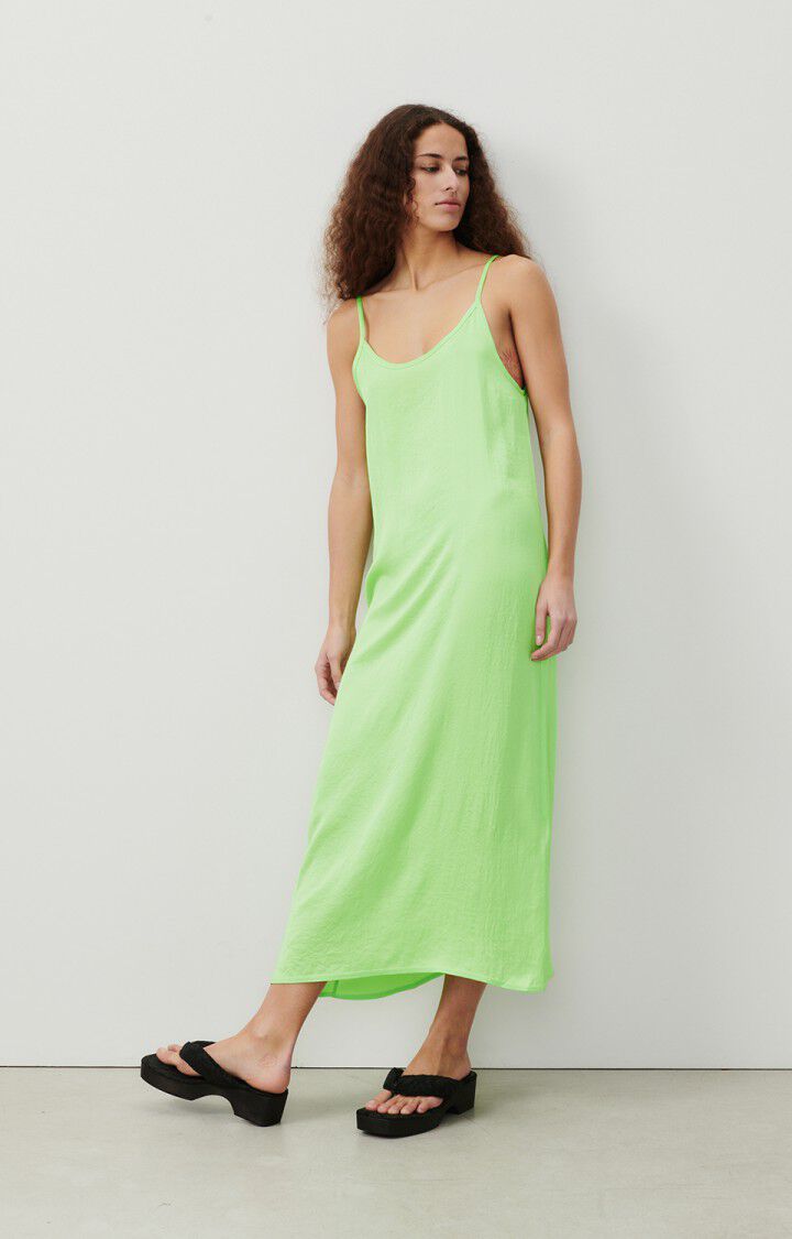 American Vintage Robe Femme Widland - AMANDERAIE 0 Fines Bretelles Vert - E24