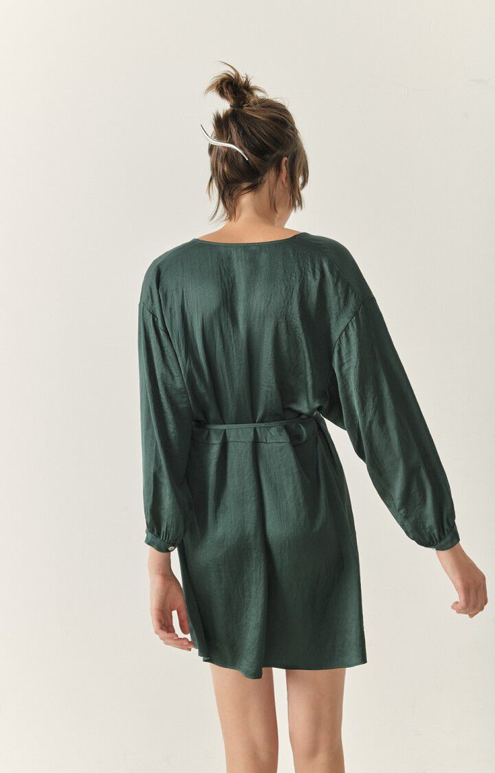 American Vintage Robe Femme Widland - BOTANIQUE 48 Manches Longues Vert - H22