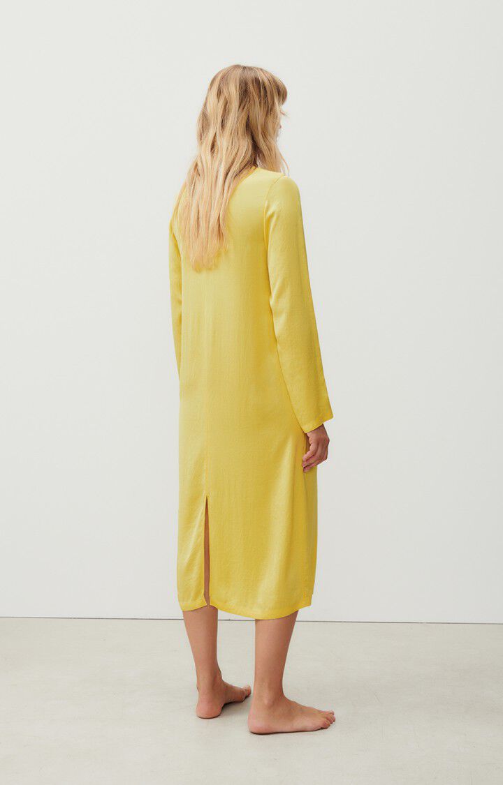 American Vintage Robe Femme Widland - CEDRAT 63 Manches Longues Jaune - H23