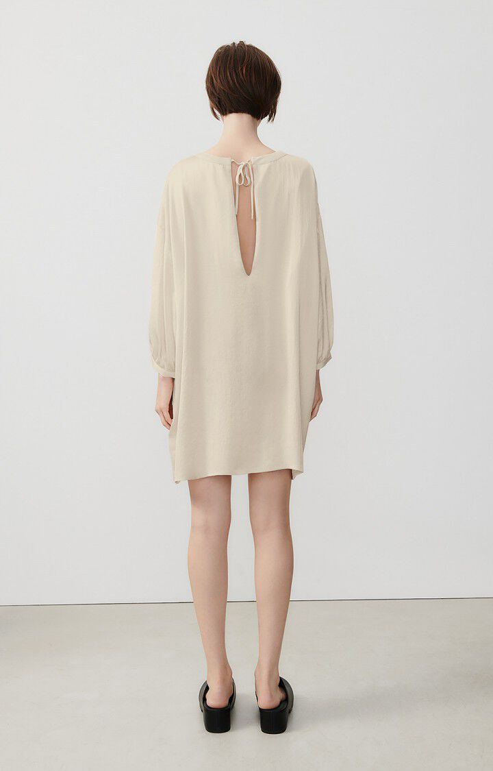 American Vintage Robe Femme Widland - IVOIRE 35 Manches 3/4 Beige - E24