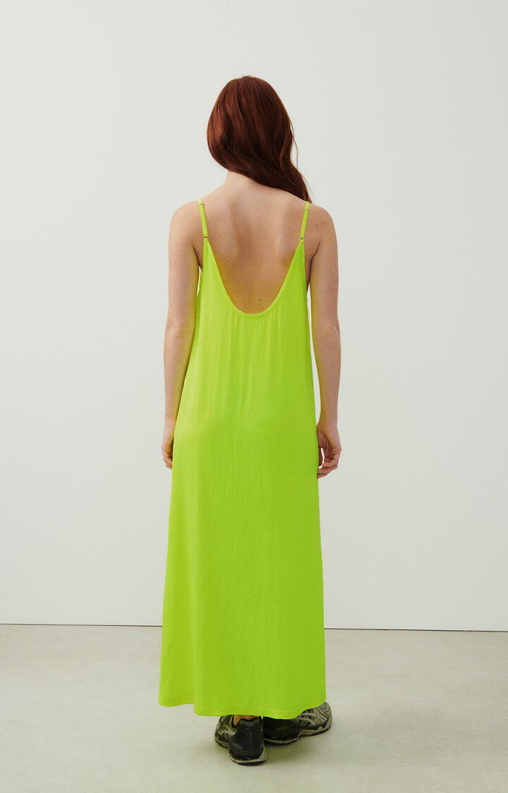 American Vintage Robe Femme Widland - JAUNE FLUO 0 Fines Bretelles Jaune - E24