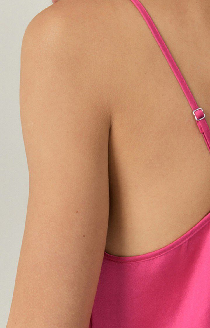 American Vintage Robe Femme Widland - MAGENTA 0 Fines Bretelles Rose - E23