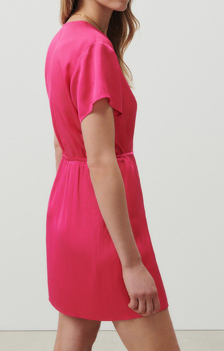 American Vintage Robe Femme Widland - MAGENTA 15 Manches Courtes Rose - E23