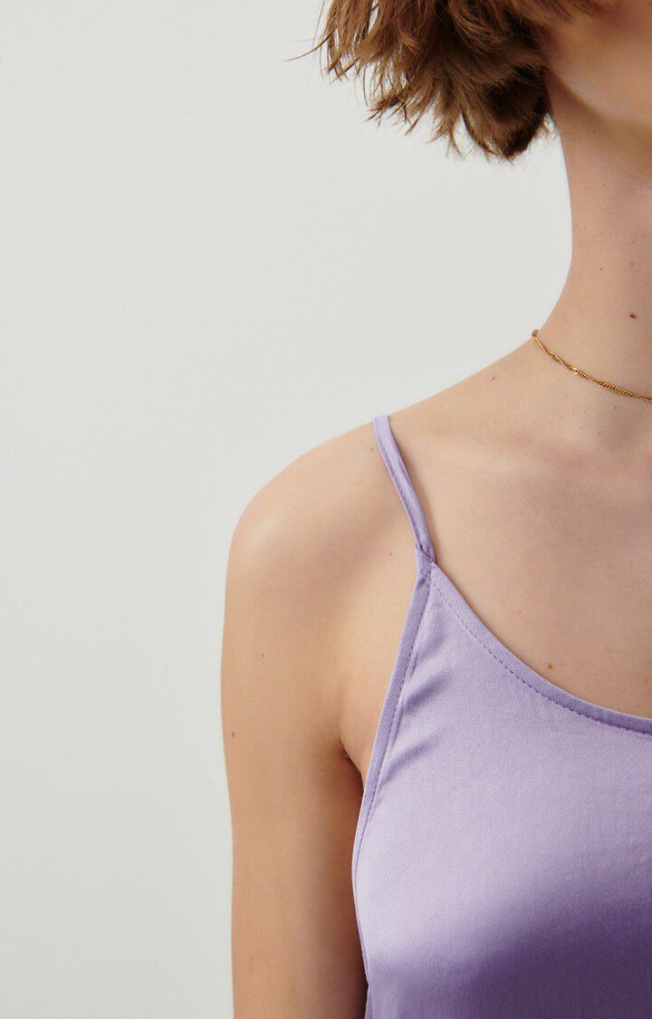 American Vintage Robe Femme Widland - MAUVE 0 Fines Bretelles Violet - E23