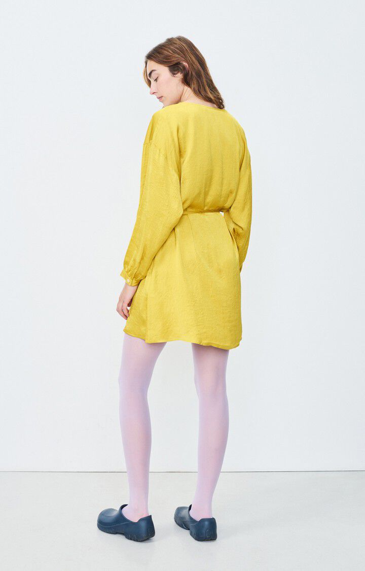 American Vintage Robe Femme Widland - MORDORE 48 Manches Longues Jaune - H22