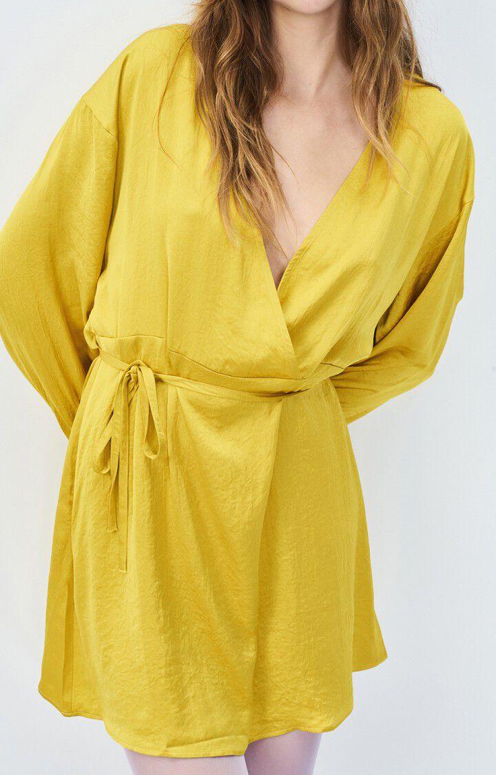 American Vintage Robe Femme Widland - MORDORE 48 Manches Longues Jaune - H22