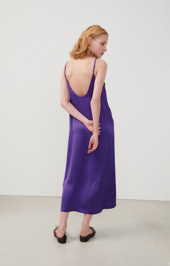 American Vintage Robe Femme Widland - NEON PURPLE 0 Fines Bretelles Violet - E24