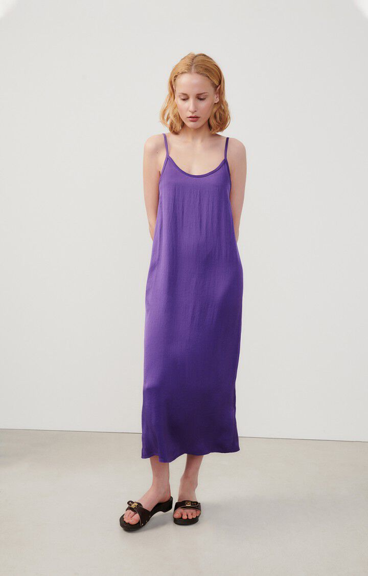 American Vintage Robe Femme Widland - NEON PURPLE 0 Fines Bretelles Violet - E24