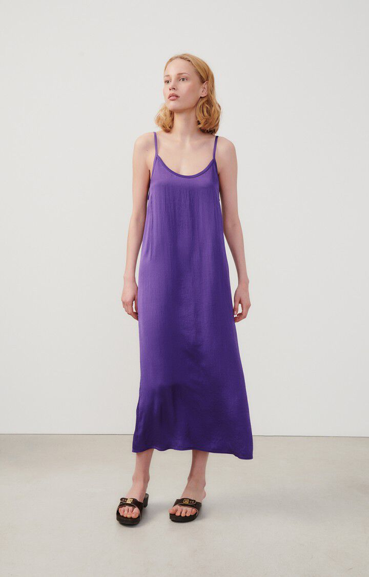 american vintage Robe femme Widland - NEON PURPLE 0 Fines bretelles Violet - E24