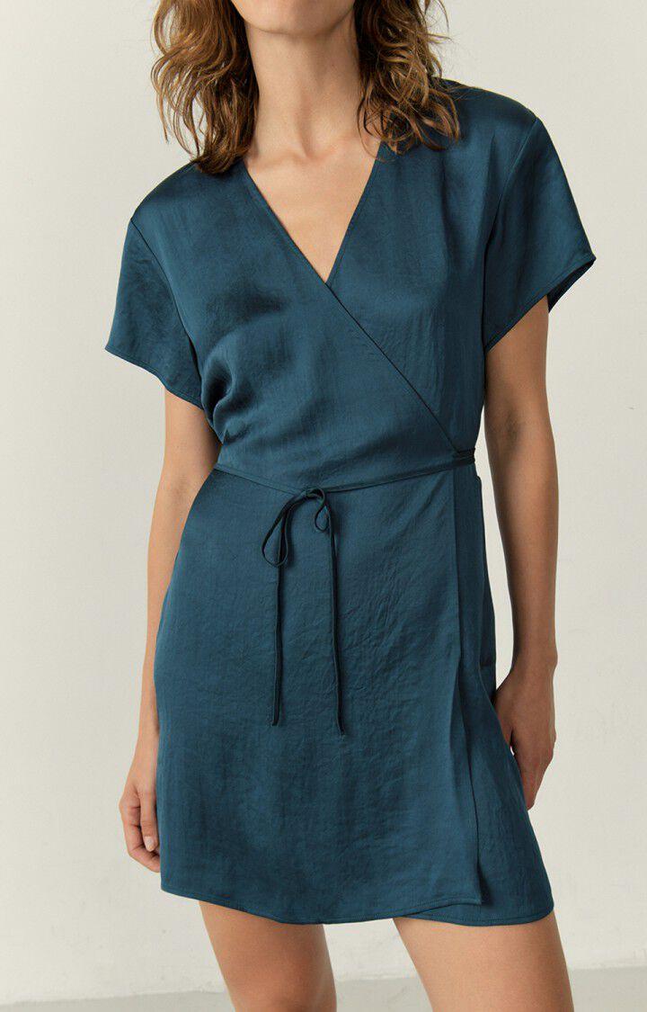 american vintage Robe femme Widland - OMBRE 15 Manches courtes Bleu - E23