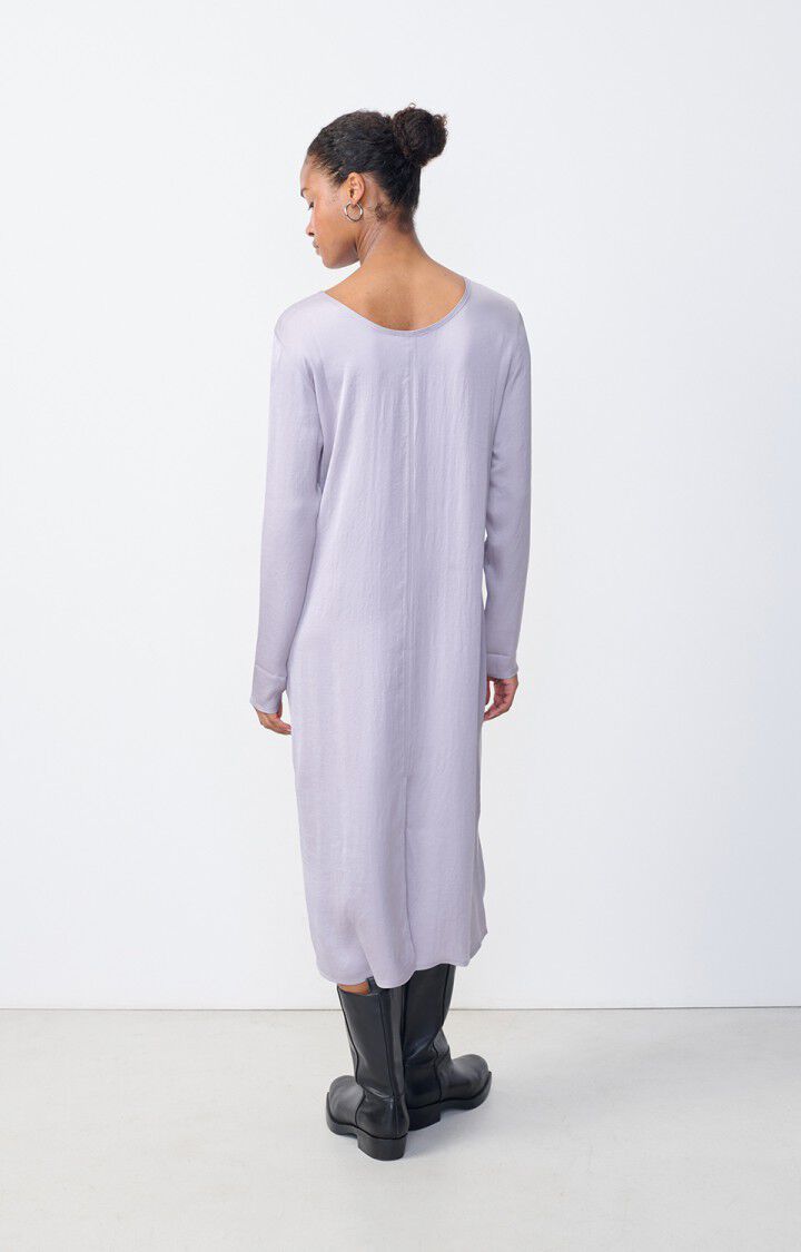 American Vintage Robe Femme Widland - ORAGE 63 Manches Longues Gris - H23