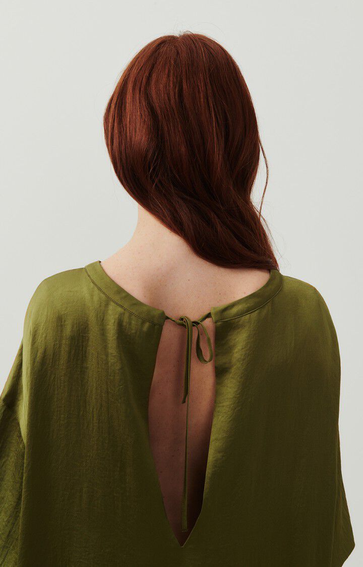 American Vintage Robe Femme Widland - THYM 35 Manches 3/4 Vert - E24
