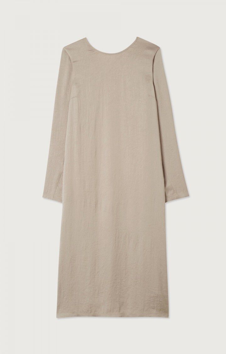 american vintage Robe femme Widland - TOUNDRA 63 Manches longues Beige - H23B