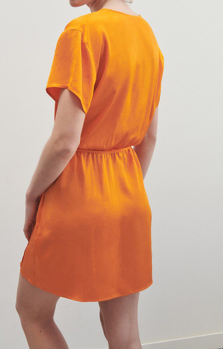 American Vintage Robe Femme Widland - VITAMINES 15 Manches Courtes Orange - E23