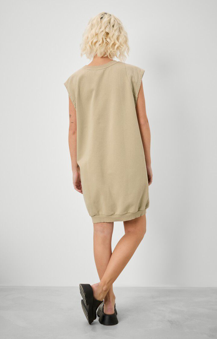 American Vintage Robe Femme Wititi - LATTE VINTAGE Manches Courtes Beige - E21