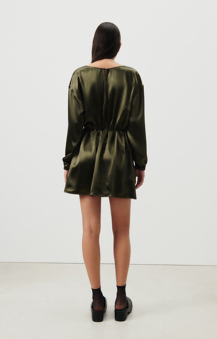 American Vintage Robe Femme Wodbay - PIN 54 Manches Longues Vert - H23