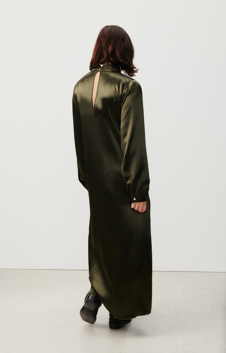 American Vintage Robe Femme Wodbay - PIN 62 Manches Longues Vert - H23