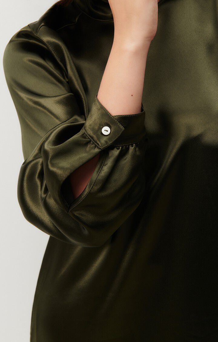 American Vintage Robe Femme Wodbay - PIN 62 Manches Longues Vert - H23