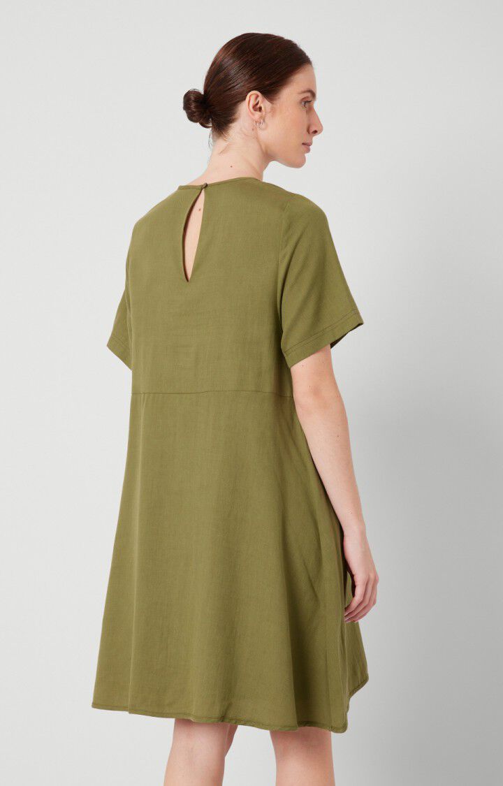 American Vintage Robe Femme Yayowood - WASABI Manches Courtes Vert - H18