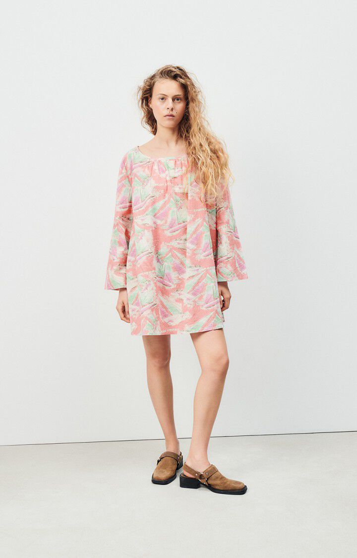 American Vintage Robe Femme Ylyvow - MOLLY 54 Manches Longues Rose - E24