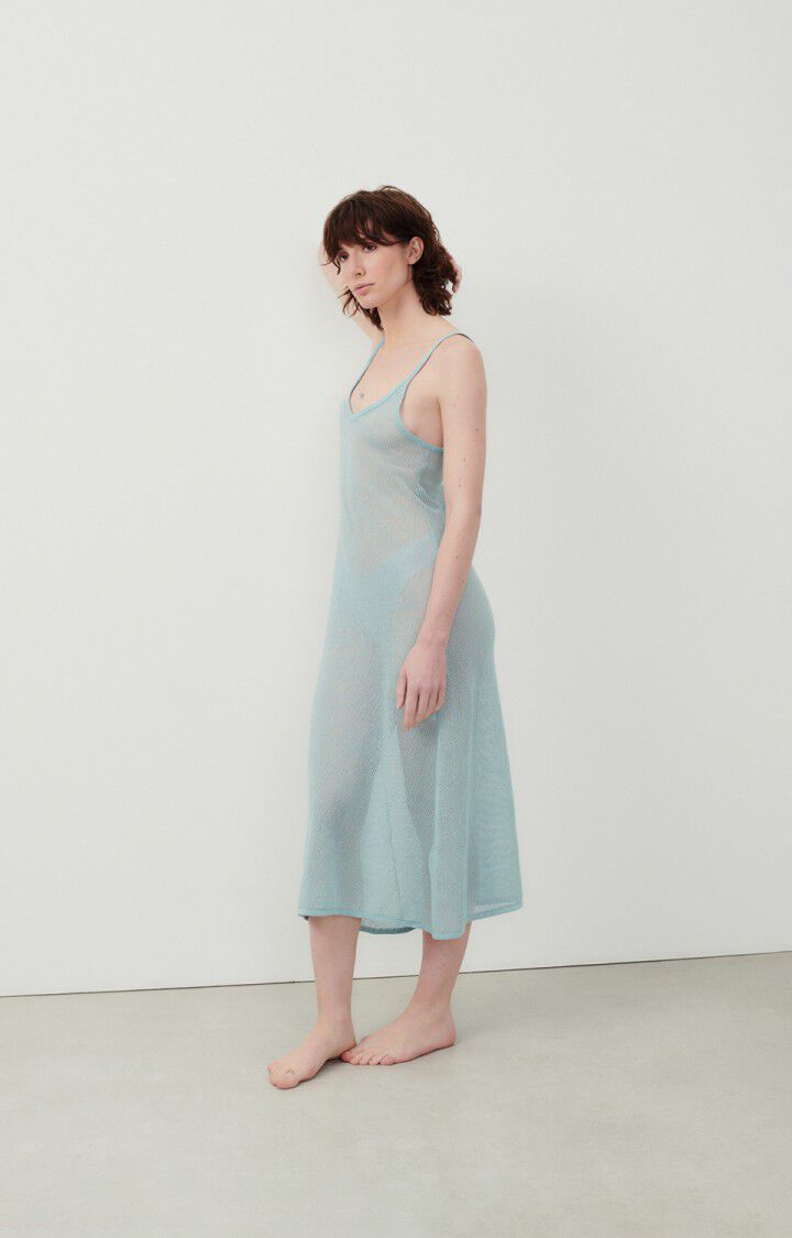 American Vintage Robe Femme Yogo - SOURCE 0 Fines Bretelles Bleu - E24