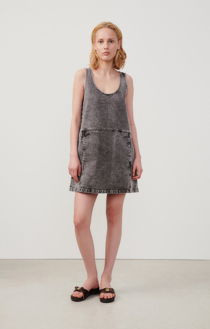 american vintage Robe femme Yopday - GREY SALT AND PEPPER 0 Sans manches Gris - E24