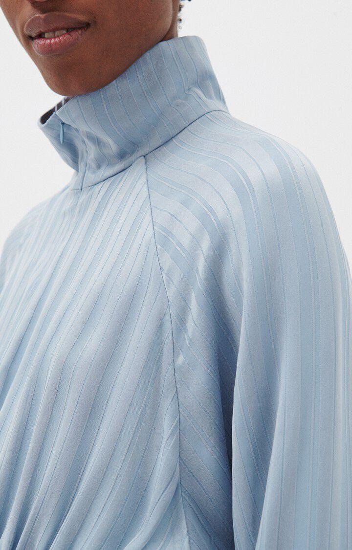 American Vintage Robe Femme Zinawood - BLEU CIEL Manches Longues Bleu - E21