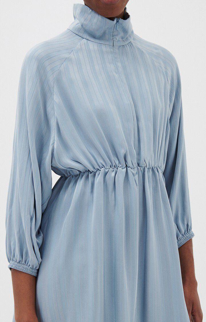 American Vintage Robe Femme Zinawood - BLEU CIEL Manches Longues Bleu - E21