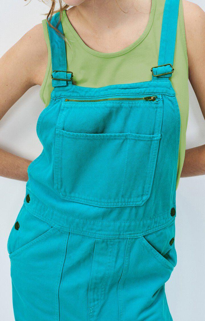 American Vintage Salopette Femme Datcity - TURQUOISE VINTAGE Fines Bretelles Bleu - E22