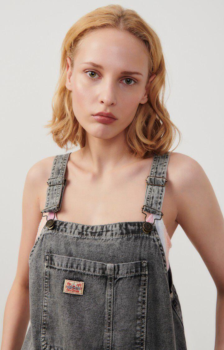 American Vintage Salopette Femme Jazy - GREY 0 Fines Bretelles Gris - E24