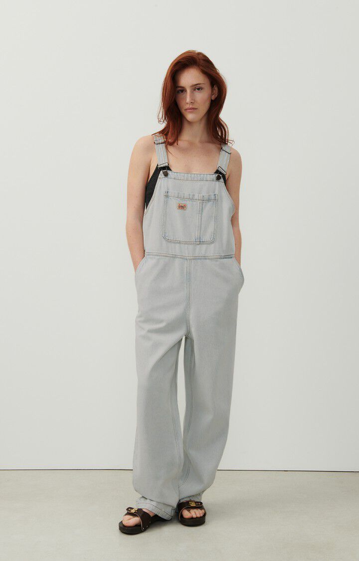 american vintage Salopette femme Joybird - WINTER BLEACHED 0 Fines bretelles Bleu - E24