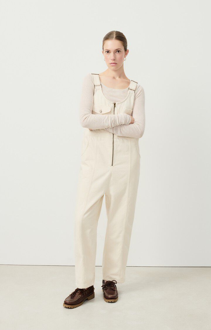 American Vintage Salopette Femme Spywood - ECRU 0 Fines Bretelles Beige - H23